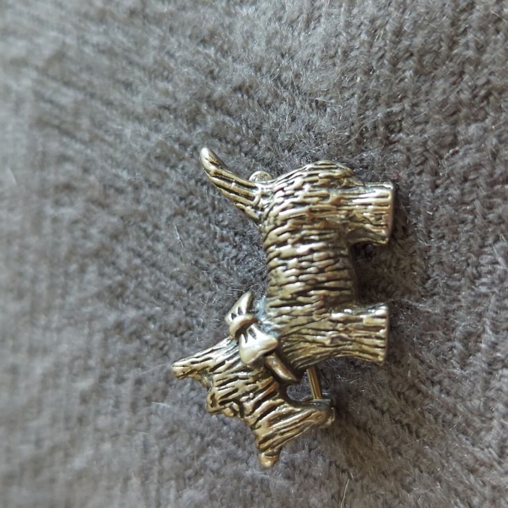 Scottie Vintage Sterling Silver 925 Brooch.